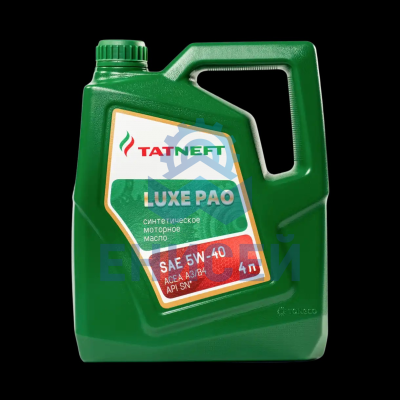 Масло моторное Татнефть LUXE PAO 5W-40 (4л) синт. API SN*, ACEA A3/В4 (Оригинал)